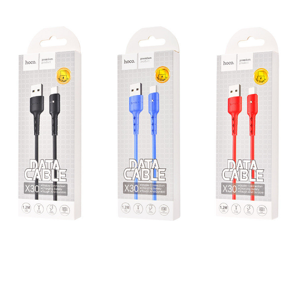 Кабель USB - Type-C HOCO X30 Star, 1.2 метра, синий