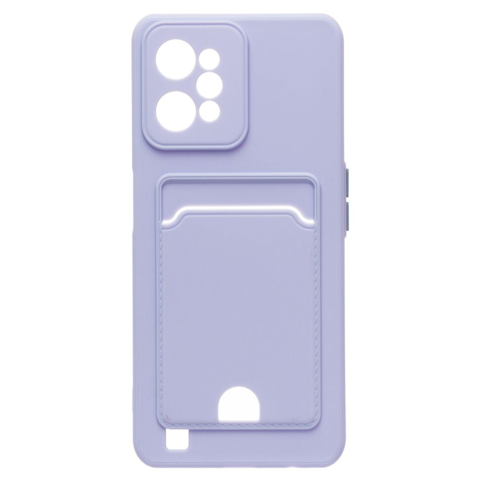 Накладка BUTTON Samsung A06, с визитницей, лиловая