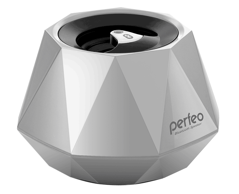 Колонка Bluetooth Perfeo DIAMOND с поддержкой HANDS FREE серебро