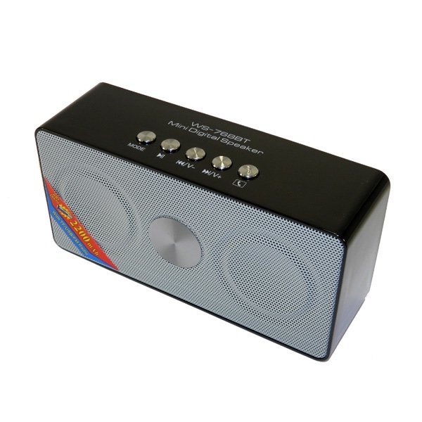 Колонка Bluetooth WS-768BT (TF+USB+FM) черная