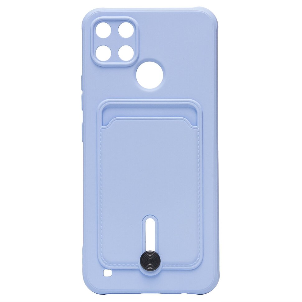 Накладка SC304 для Realme C21Y с визитницей (light violet)