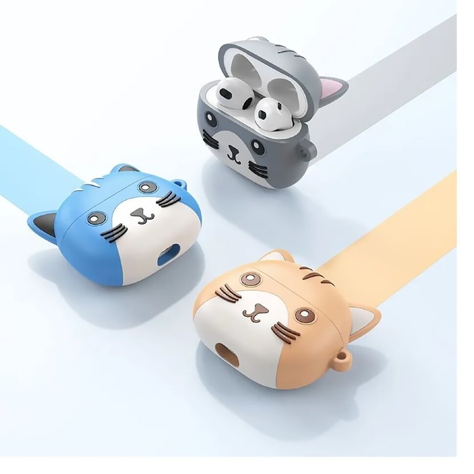 Наушники Bluetooth HOCO EW46, Dodge Cat (синий кот) (немного замят уголок коробки)