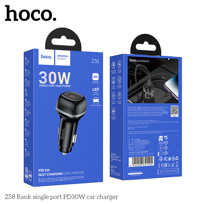 АЗУ HOCO Z58, 1*PD30W, black