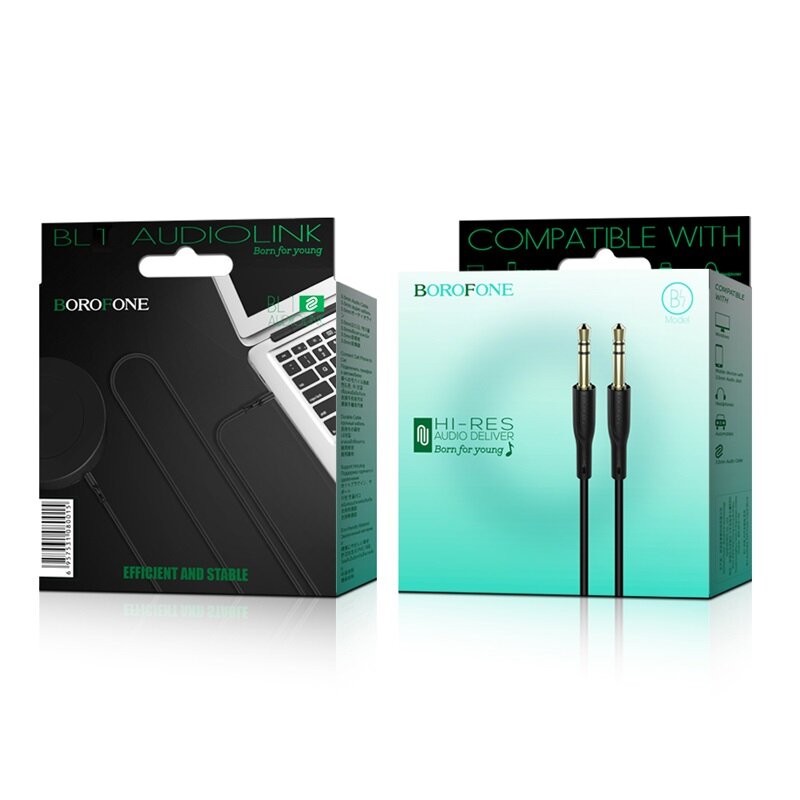 AUX кабель Borofone BL1, 100 см, черный