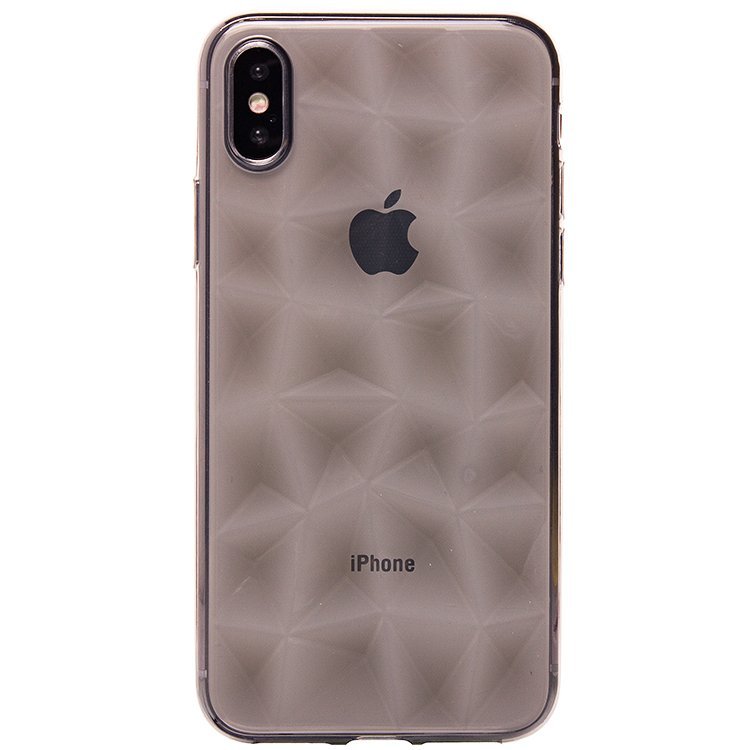 Накладка SC073 Призма прозрачная iPhone X серая