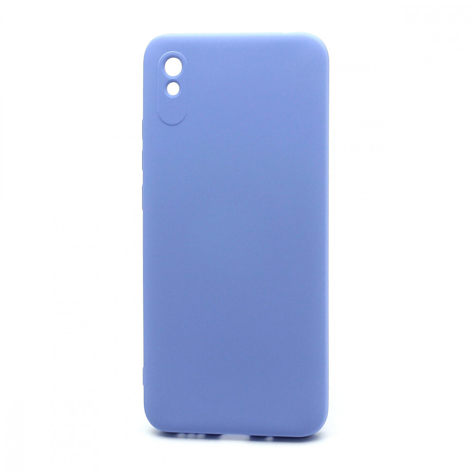 Накладка Silicone case NEW для Xiaomi Redmi 9A, голубая