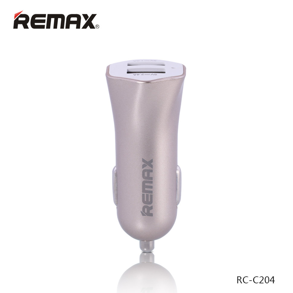 Автомобильный адаптер REMAX RCC204 Fast 7 2USB золото