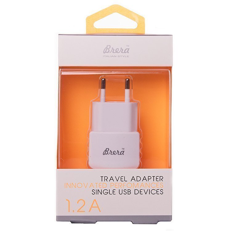 Сетевой адаптер Brera TAU3 1.2A 2USB белый