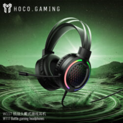 Гарнитура HOCO W117 проводная полноразмерная игровая, черная