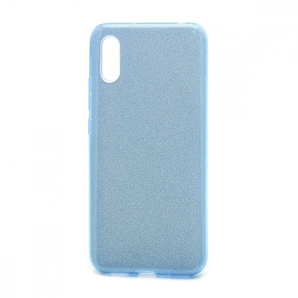 Накладка SC097 БЛЕСТКИ 3в1 Xiaomi Redmi 9A (blue)
