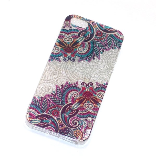 Накладка Fashion DECOR iPhone 5 фиолетовый на серебре