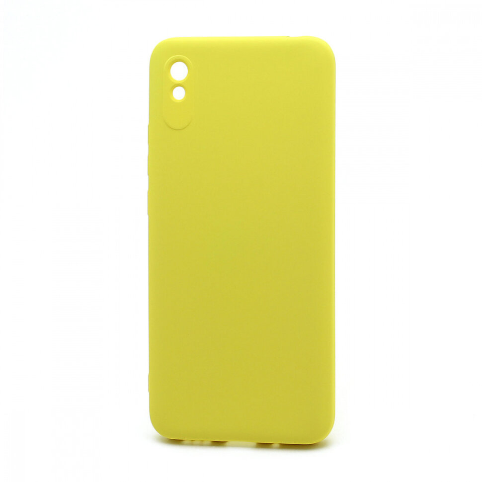Накладка Silicone case NEW для Xiaomi Redmi 9A, желтая