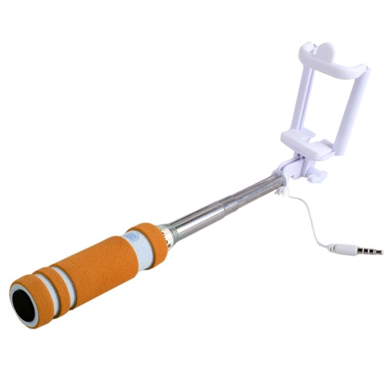Селфи штатив Monopod Mini 13,8-48 см с проводом оранжевый