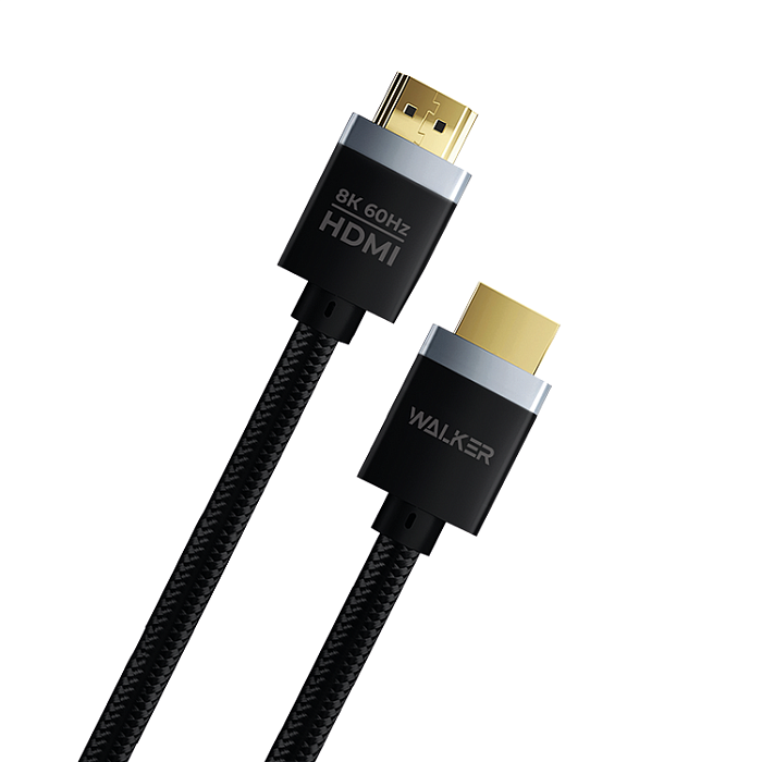 Кабель WALKER WHD-42, HDMI to HDMI, поддержка 8K/60Гц, 2.0 метра
