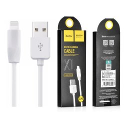 USB кабель на iPhone 5 HOCO X1 Rapid 2.4A, 1M белый