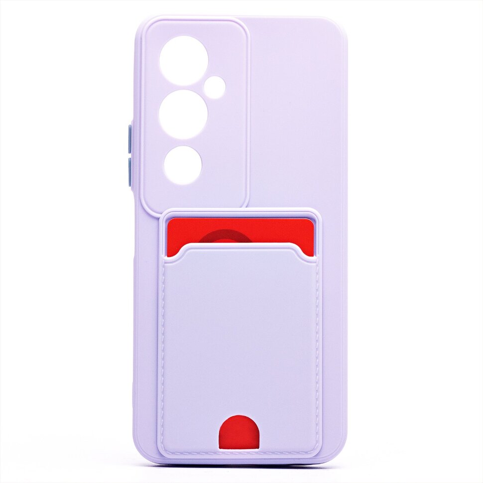 Накладка SC315 Tecno Pova 4 Pro с визитницей (light violet)