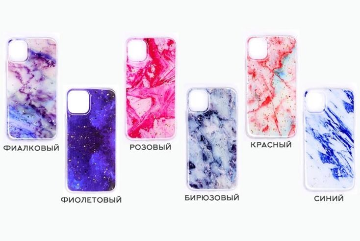Накладка MARBLE Xiaomi Redmi 7A фиолетовая