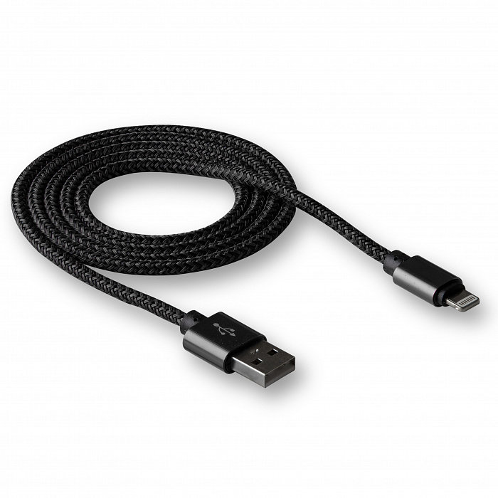 USB кабель на iPhone 5 WALKER C520 черный