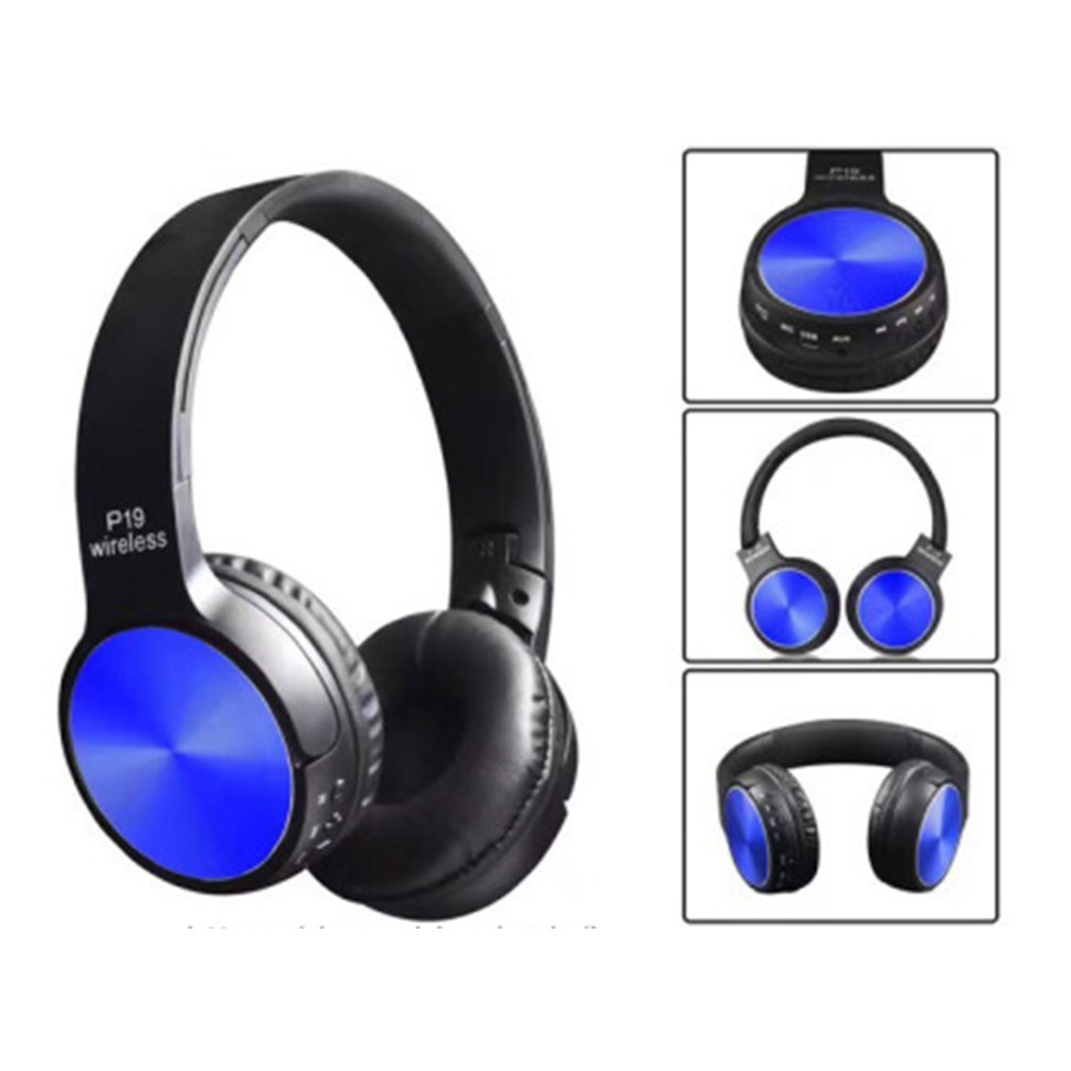 Наушники полноразмерные BLUETOOTH P19 синие