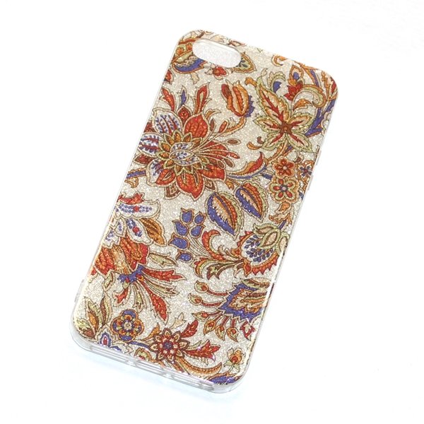 Накладка Fashion DECOR iPhone 6 оранжевый на серебре