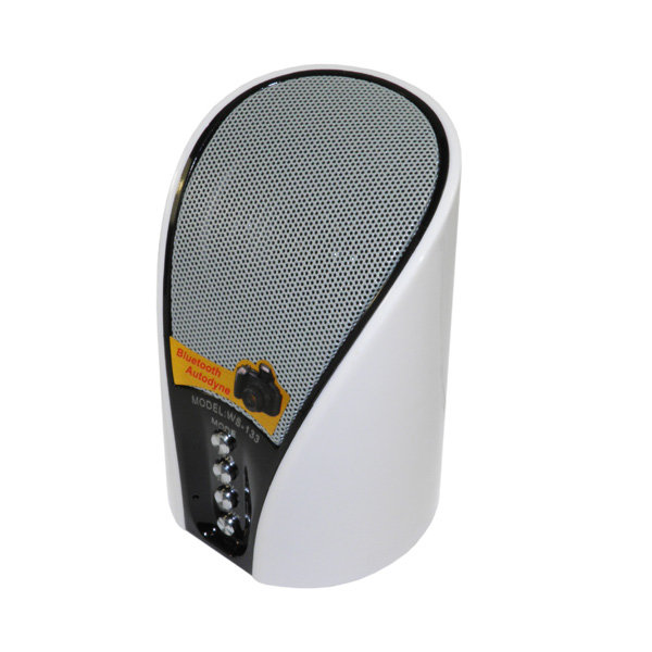 Колонка Bluetooth WS-133 (TF+USB+FM) белая