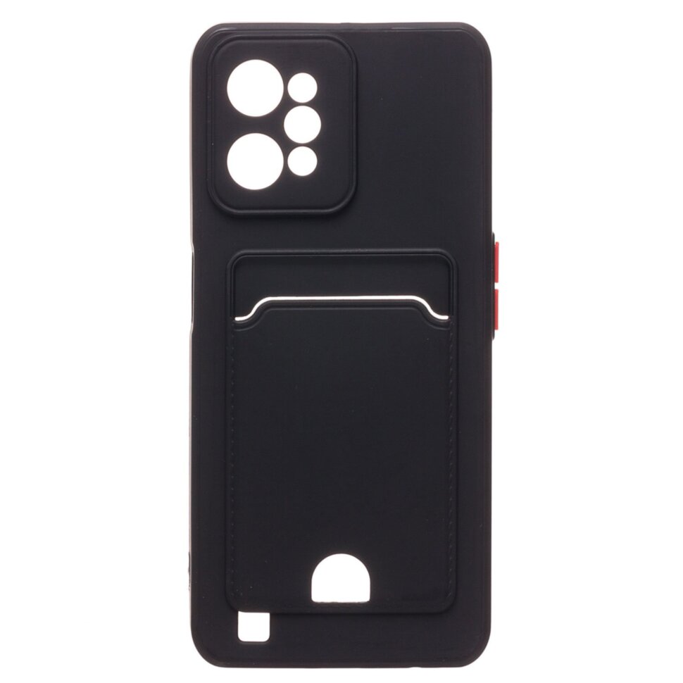 Накладка BUTTON Realme C61/C63, с визитницей, черная