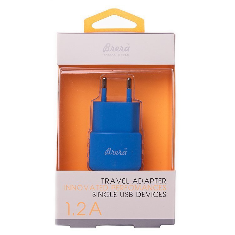 Сетевой адаптер Brera TAU3 1.2A 2USB синий