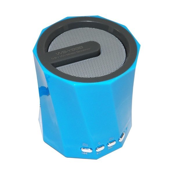 Колонка Bluetooth WS-Y89B (TF+USB+FM) синяя