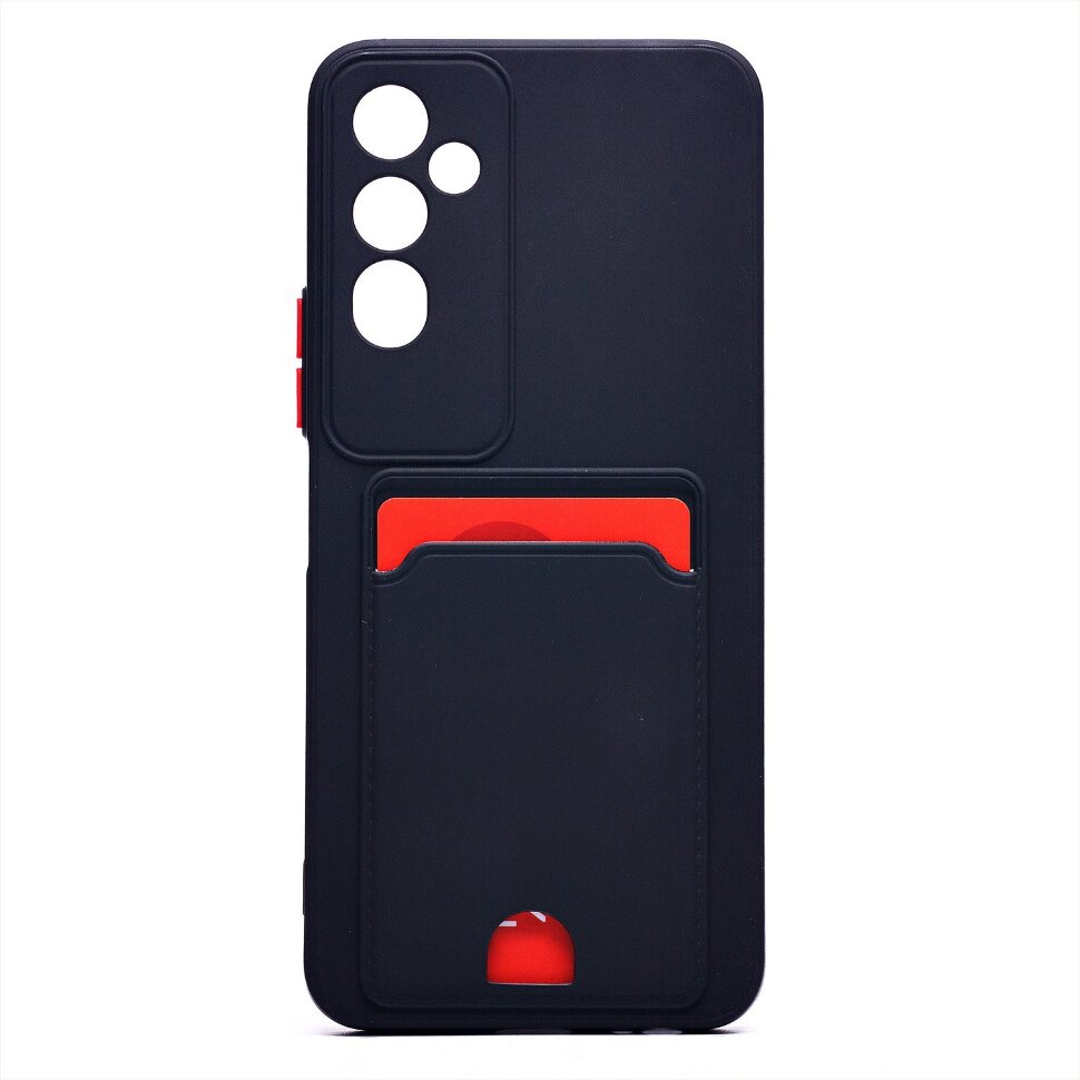 Накладка SC315 Tecno Pova 4 с визитницей (black)