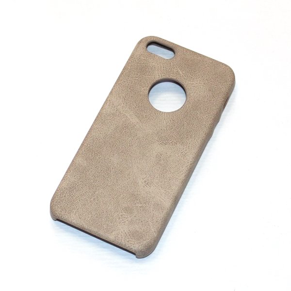 Накладка Кожаная iPhone 6 бежевая