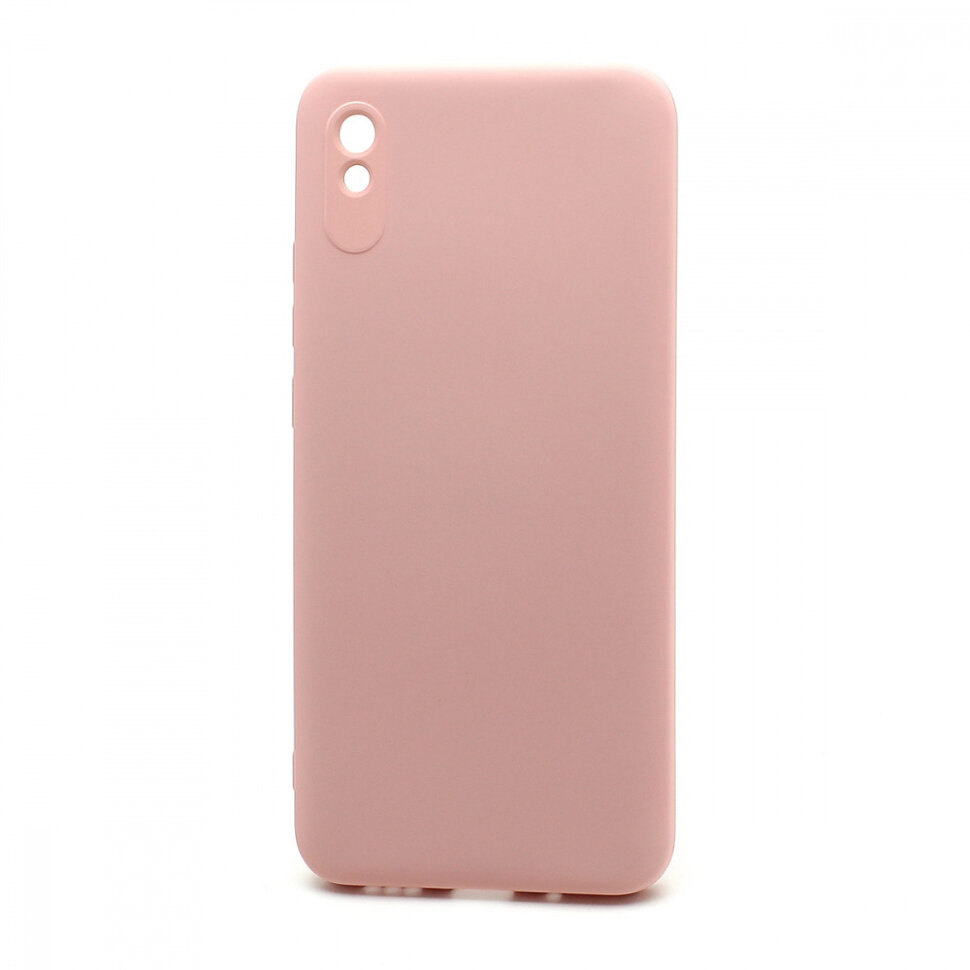 Накладка Silicone case NEW для Xiaomi Redmi 9A, светло-розовая