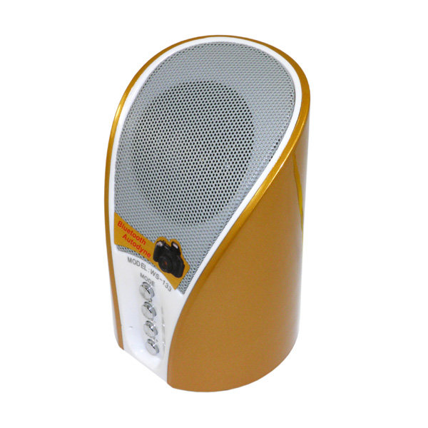 Колонка Bluetooth WS-133 (TF+USB+FM) золотистая