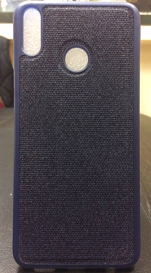 Накладка силикон + экокожа "Джинс" Huawei Honor 8X темно-синяя