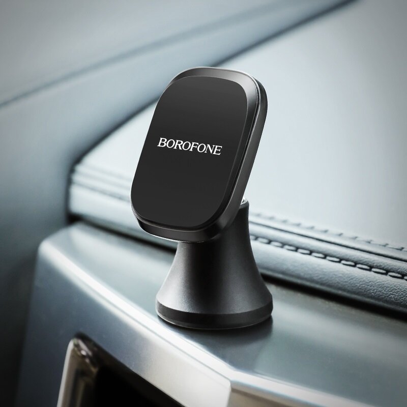 Держатель автомобильный Borofone BH22 Ori aluminum alloy center console magnetic, черный