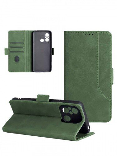 Чехол-книга NICE STYLES (магнит боковой) для Honor X6C (2025) изумрудный