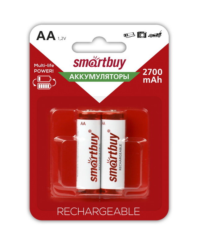 Аккумулятор Smartbuy AA 2700mAh/2BL