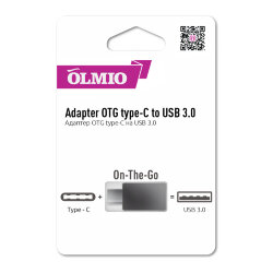 Адаптер OLMIO Type-C (папа) - USB 3.0  (мама)