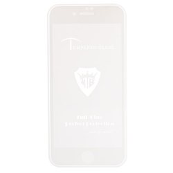 Стекло 2,5D "Full glue" с рамкой для Apple iPhone 7/8/SE 2020 белое, Brera