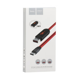 Кабель USB - Type-C HOCO U29 LED Timing display красный - СКИДКА 10%