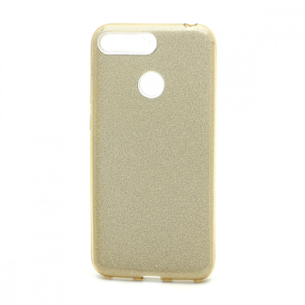 Накладка SC097 БЛЕСТКИ 3в1 Huawei Honor 7C/7A Pro/Y6 2018 (gold)