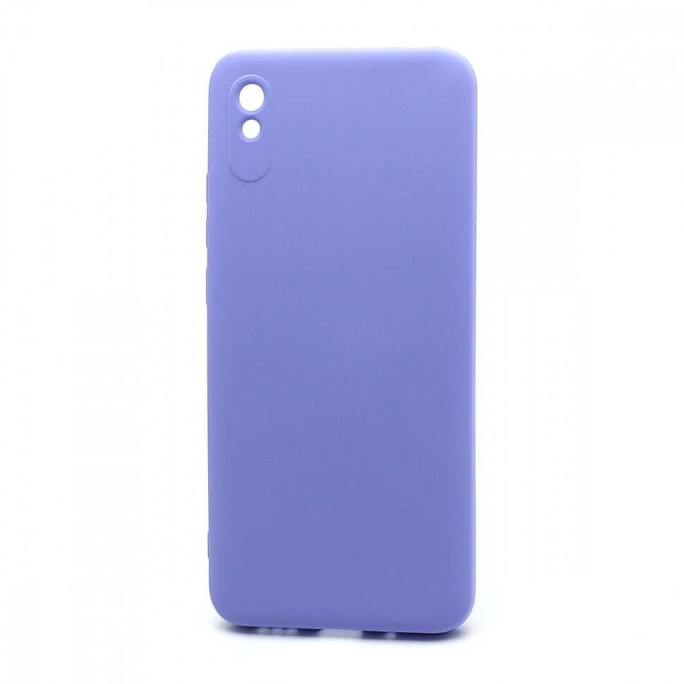 Накладка Silicone case NEW для Xiaomi Redmi 9A, сиреневая