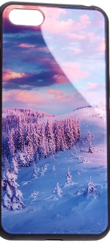 Накладка глянцевая Samsung J810 Galaxy J8 2018 Зимний лес