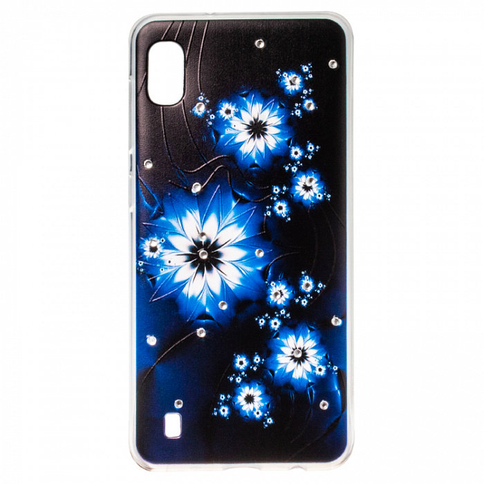 Накладка Phopart Samsung A217 Galaxy A21S со стразами Цветы №6636