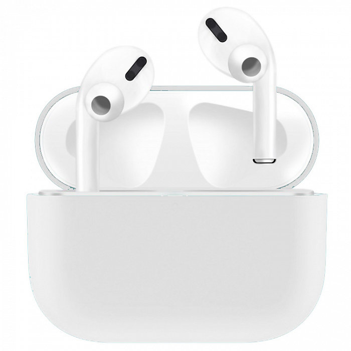 Чехол силиконовый для кейса AirPods Pro белый
