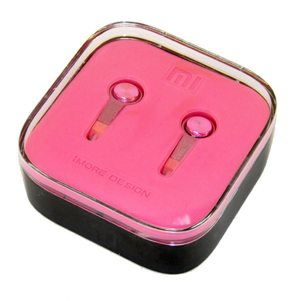 Гарнитура MP3 Xiaomi Mi MORE DESIGN с кнопкой ответа розовая