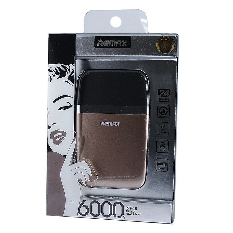 Внешнее ЗУ Power Bank REMAX Aroma 6000mAh RPP-16 коричневое