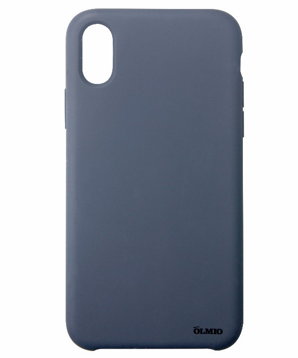 Накладка Olmio Velvet iPhone X темно-синяя