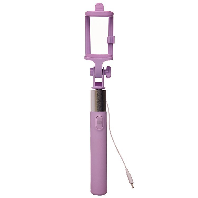 Селфи штатив Monopod Macarons Lightning 78 см (кабель iPhone 5) фиолетовый