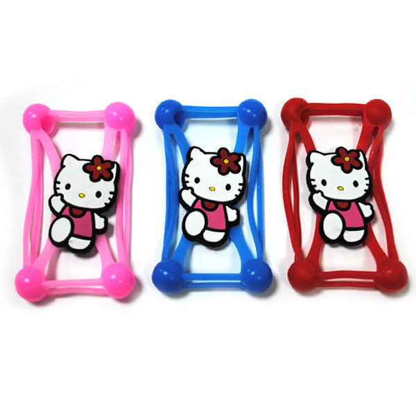 Бампер резиновый универсальный Hello Kitty красный