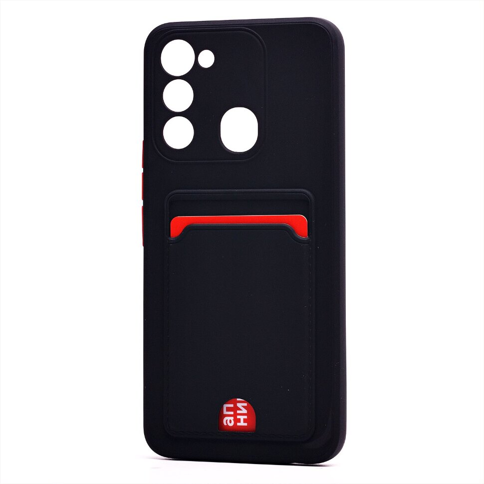Накладка SC315 Tecno Spark 8C/Spark GO с визитницей (black)